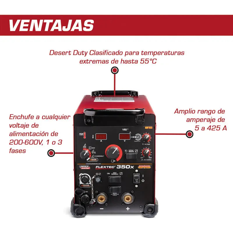 Máquina Para Soldar Flextec 350x De Lincoln Electric Rojo LINCOLN ELECTRIC