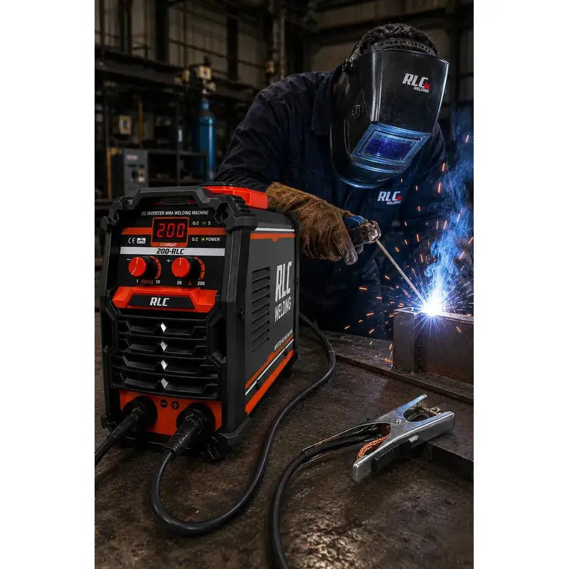 Soldadora Inversora Industrial 200 Amps 110/220v C/accesorio Gris Oscuro RLC INDUSTRIAL SUPPLY