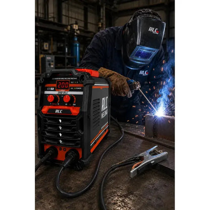 Soldadora Inversora Industrial 200 Amps 110/220v C/accesorio Gris Oscuro RLC INDUSTRIAL SUPPLY