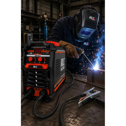 Soldadora Inversora Industrial 200 Amps 110/220v C/accesorio Gris Oscuro