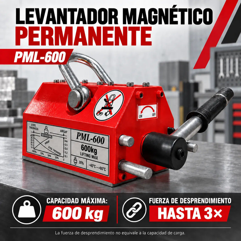 Imán Elevador Industrial Magnético Neodimio 600 Kg RLC