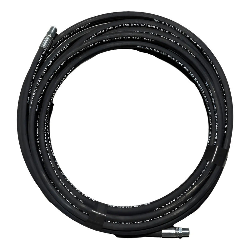 Manguera Para Hidrolavadora 5/16 X 20 M Conex. 3/8, 5000 Psi Negro
