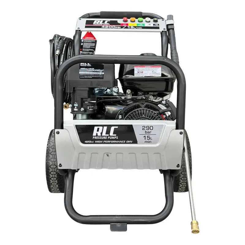 Hidrolavadora A Gasolina Alta Precion 4,200 Psi Gris RLC