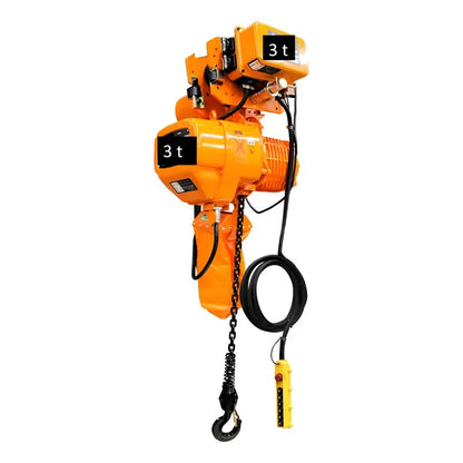 Polipasto Electrico De Cadena Con Trole 3t/6m 220/440v 3f Naranja 1 PW INDUSTRIAL
