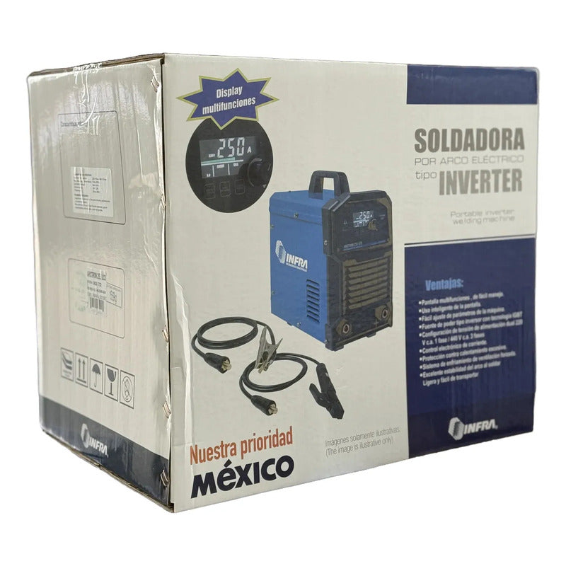 Soldadora Inverter Infra Arctron 251 Lcd 30-250amp 50-60hz Azul Acero INFRA