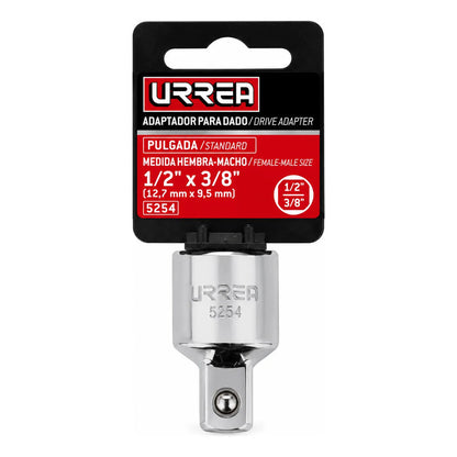 Adaptador Para Dado Cuadro De1/2  Hembra A 3/8  Macho Plateado