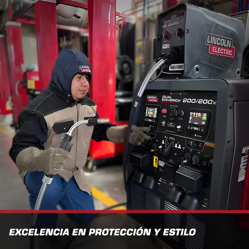 Capucha Soldador Mezclilla Lincoln Electric Azul Oscuro Grande LINCOLN ELECTRIC