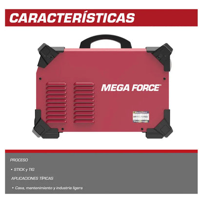 Soldadora Mega Force Inverter 330 Hd Lincoln Elect K69006-13 Rojo LINCOLN ELECTRIC
