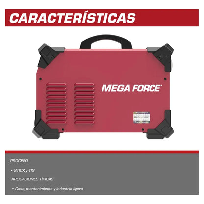 Soldadora Mega Force Inverter 330 Hd Lincoln Elect K69006-13 Rojo
