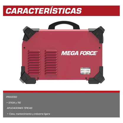 Soldadora Mega Force Inverter 330 Hd Lincoln Elect K69006-13 Rojo LINCOLN ELECTRIC