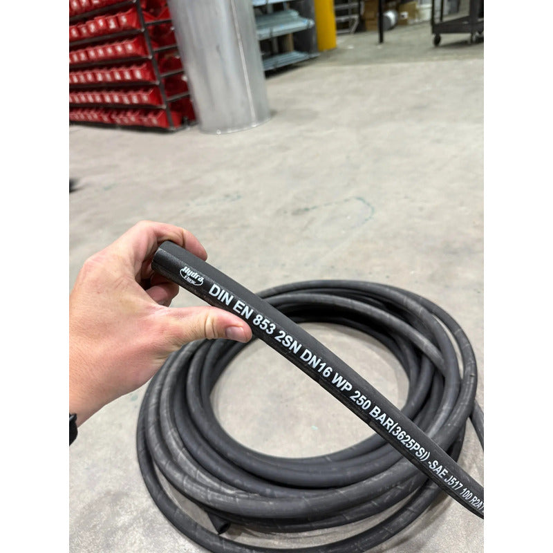Manguera Hidraulica De 5/8  3,625 Psi Rlc 25 Metros Negro