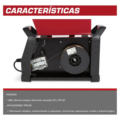 Maquina Power Mig 215 Multiprocesos Lincoln Electric K4876-1 Rojo LINCOLN ELECTRIC