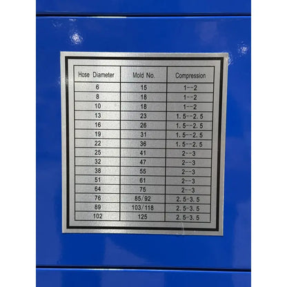 Crimpadora Para Mangueras Hidraulicas 1/4 - 4 (220 V) RLC