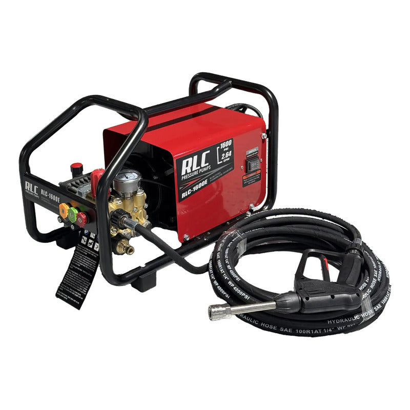 Hidrolavadora Portatil Semi Industrial 1,600 Psi 220v Rojo