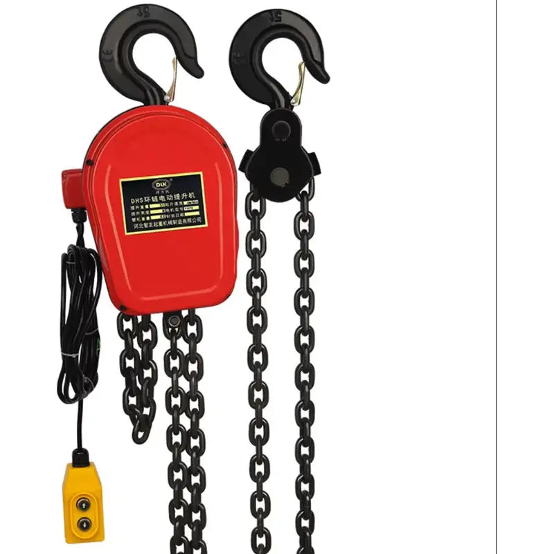 Polipasto De Cadena Electrico Con Gancho 1 Ton 6 Mts 440v Rojo 1 PW INDUSTRIAL