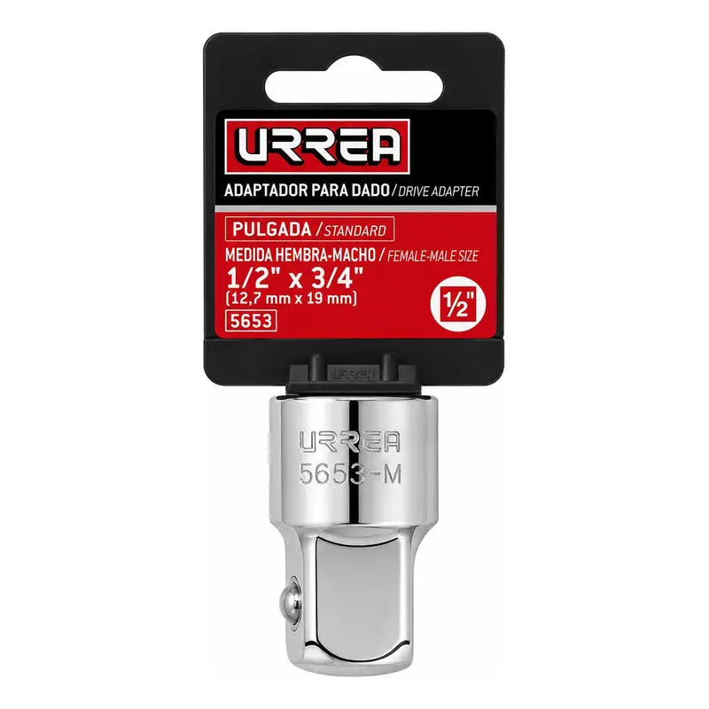 Adaptador Para Dado Cuadro De1/2  Hembra A 3/4  Macho Plateado RLC INDUSTRIAL SUPPLY
