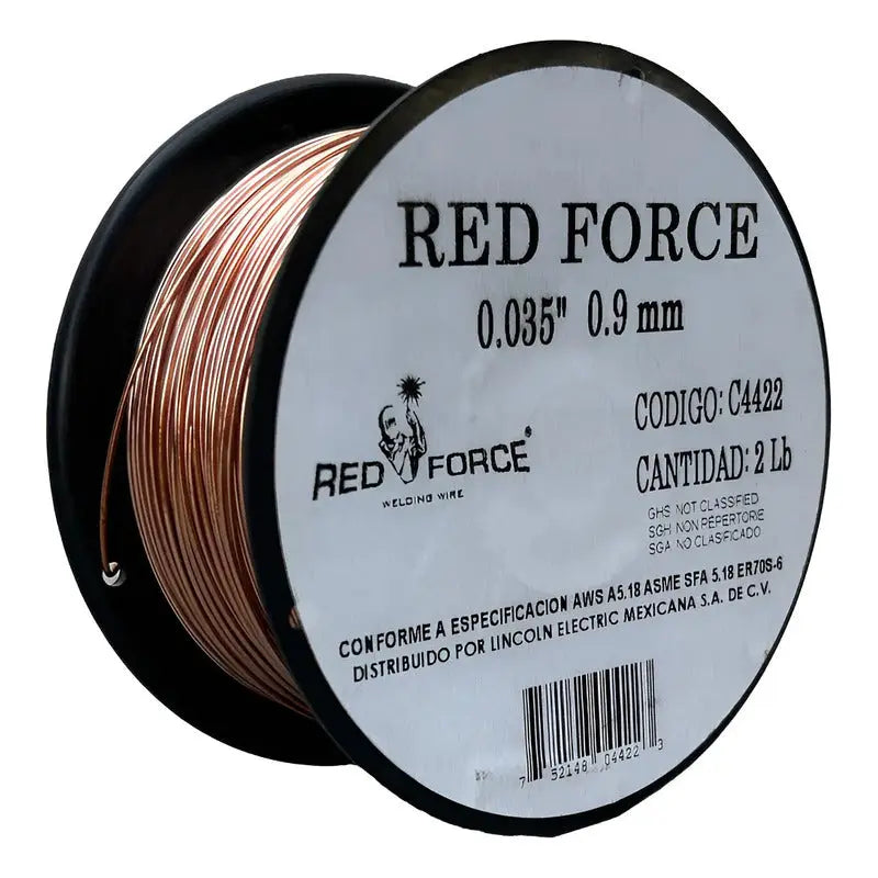 Micro Alambre Er70s-6 Red Force .035  2 Lb/0.907 Kg. Cobre RED FORCE