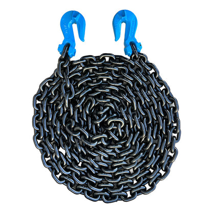 Cadena Negra Con Ganchos 3/8 X 20 Pies Grado 100 Negro