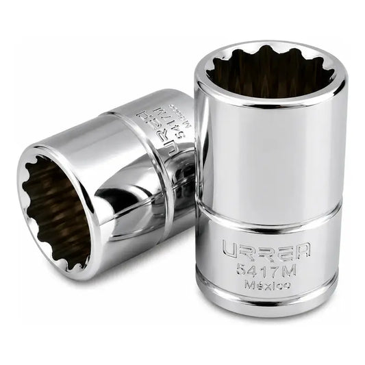 Dado Cuadro De 1/2 , 12 Puntas, Métrico, 17 Mm Plateado RLC INDUSTRIAL SUPPLY