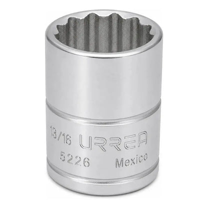 Dado Cuadro De 3/8 , 12 Puntas, En Pulgadas, 13/16  Plateado URREA