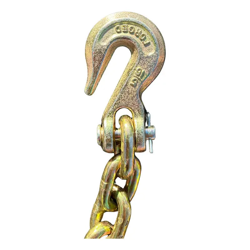 Cadena Con Ganchos 5/16  X 20 Pies Grado 80 Amarillo PW INDUSTRIAL