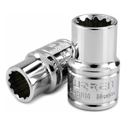Dado Cuadro De 1/2 , 12 Puntas, Métrico, 9 Mm Plateado RLC INDUSTRIAL SUPPLY