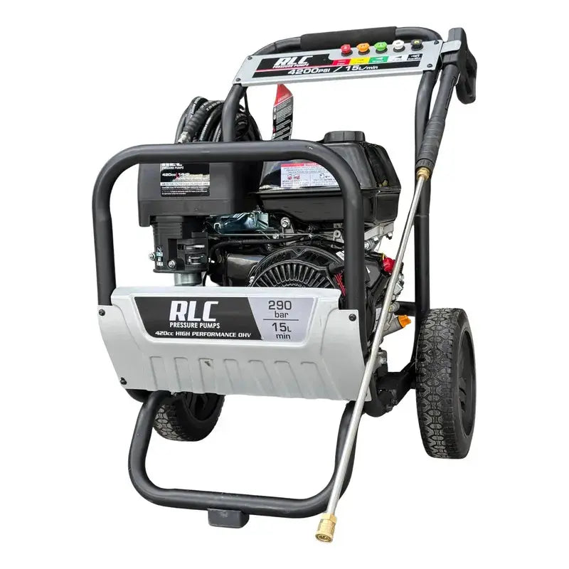 Hidrolavadora A Gasolina Alta Precion 4,200 Psi Gris RLC