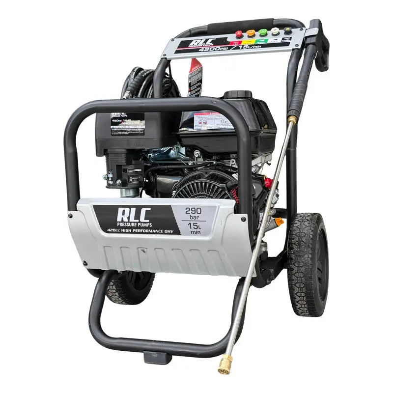 Hidrolavadora A Gasolina Alta Precion 4,200 Psi Gris RLC