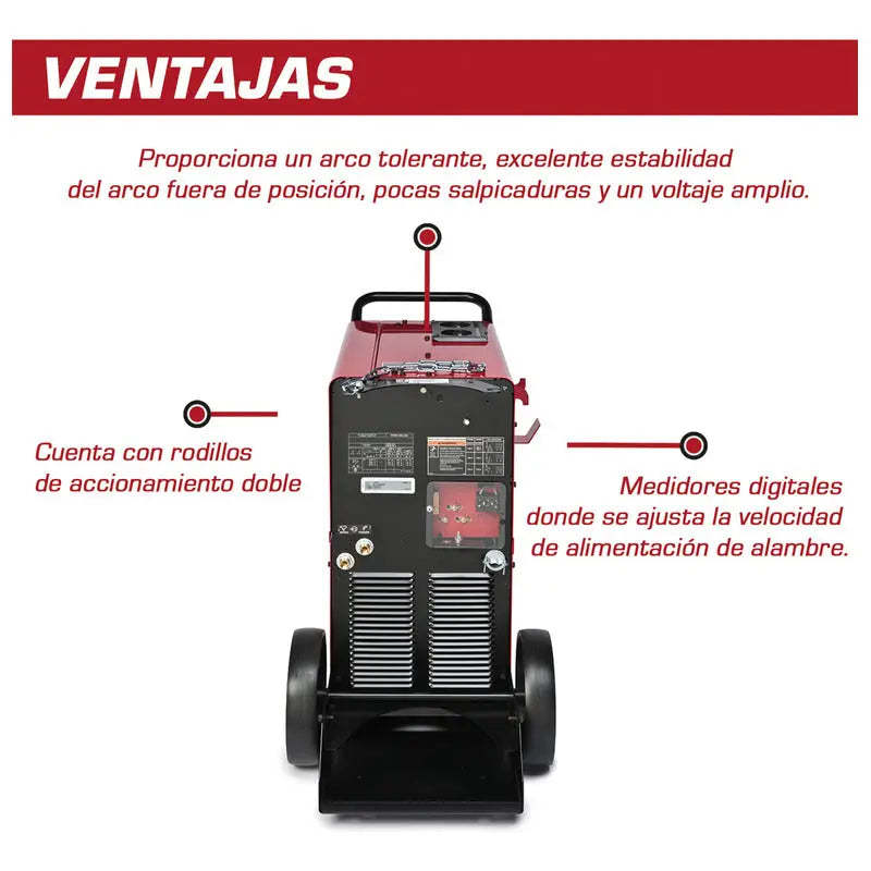 Maquina Para Soldar Power Mig 256 De Lincoln Electric Rojo RLC INDUSTRIAL SUPPLY