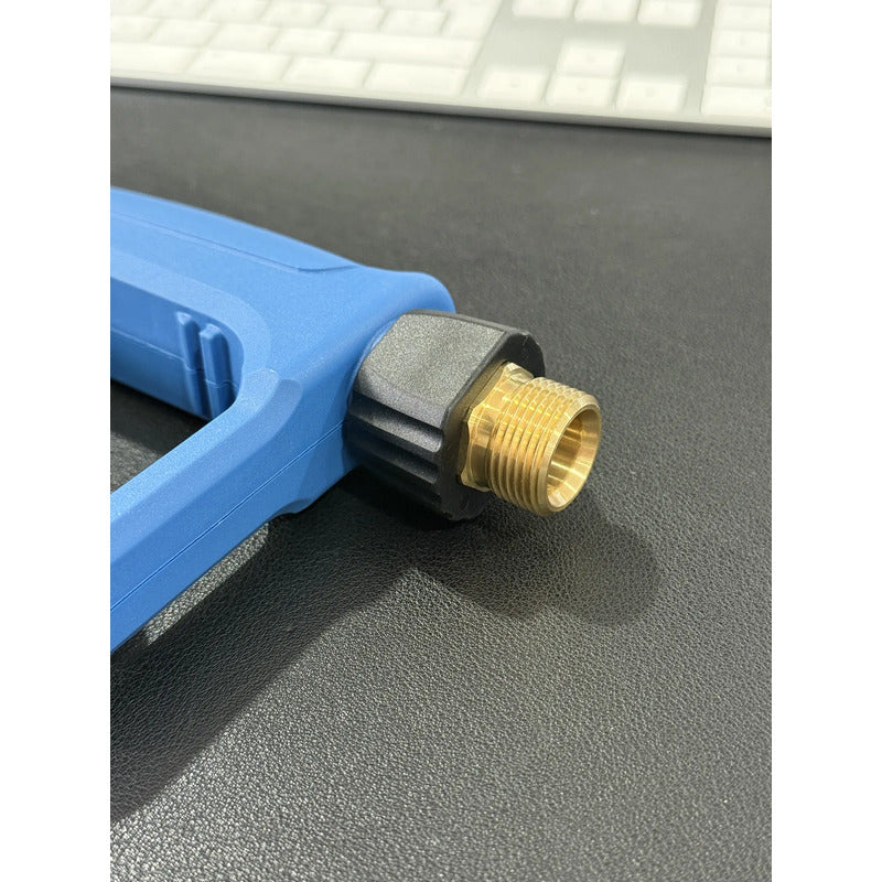 Pistola Corta Para Hidrolavadora 5000 Psi Uso Industrial Azul Acero 60