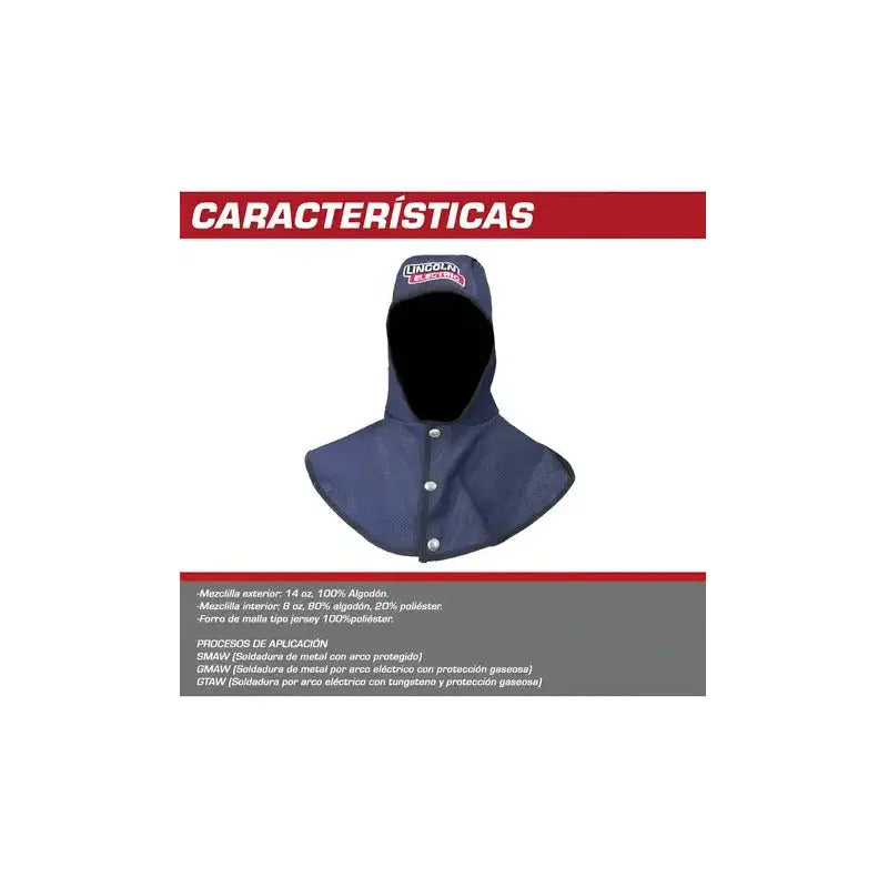 Capucha Soldador Mezclilla Lincoln Electric Azul Oscuro Mediano LINCOLN ELECTRIC
