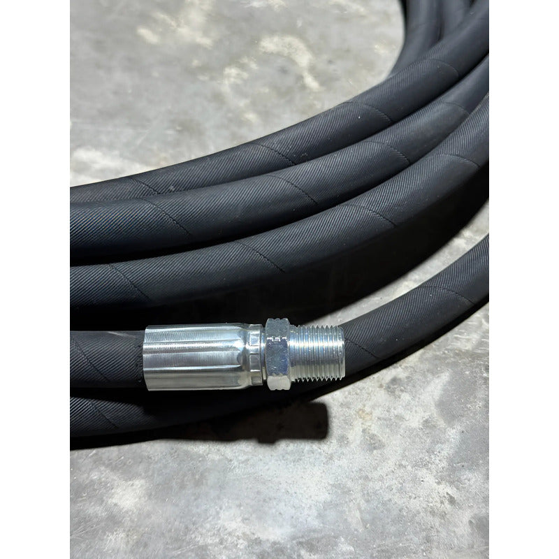 Manguera Para Hidrolavadora 5/16 X 15 M Conex. 3/8, 5000 Psi Negro