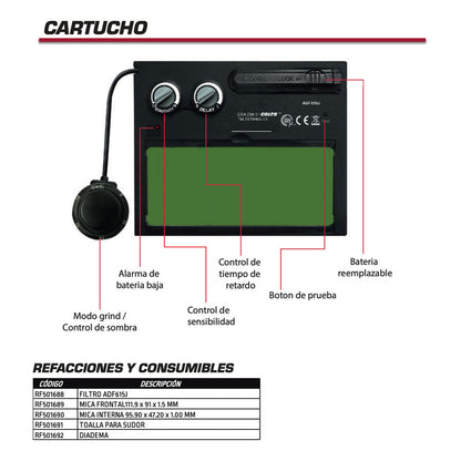 Careta Electrónica Lincoln Electric Rfta Professional Cube Negro