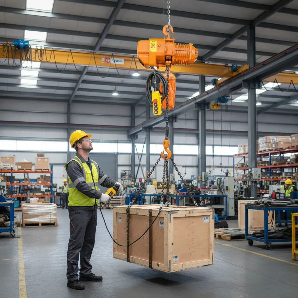 Polipasto Electrico De Cadena Con Gancho 3t/10m 220/440v 3f Naranja 1 PW INDUSTRIAL