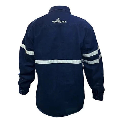 Camisola Para Soldador Mezclilla Reflejante 100% Algodon Azul RED FORCE