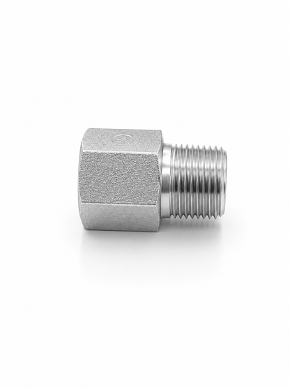 Adaptador NPT Macho 3/8" x O-Ring Hembra 1/4" (ORB) Hidraulico