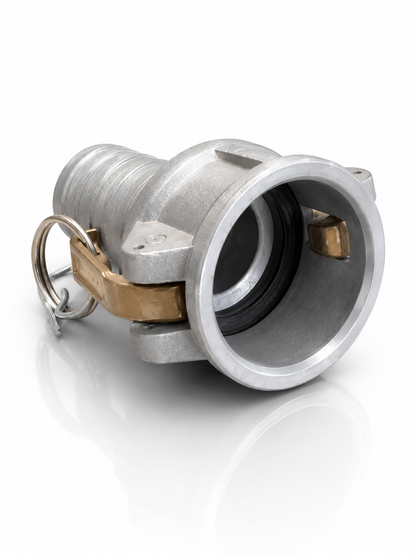 Conector Camlock Tipo C G200-C-AL hembra de 2" x espiga para manguera de 2"