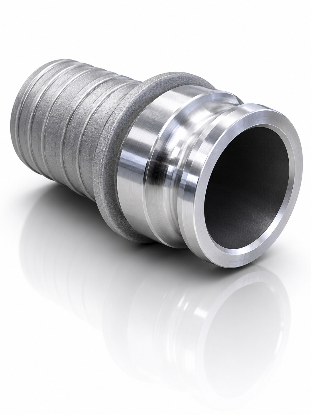 Conector Camlock Tipo E G200-E-AL macho de 2" x espiga para manguera de 2"