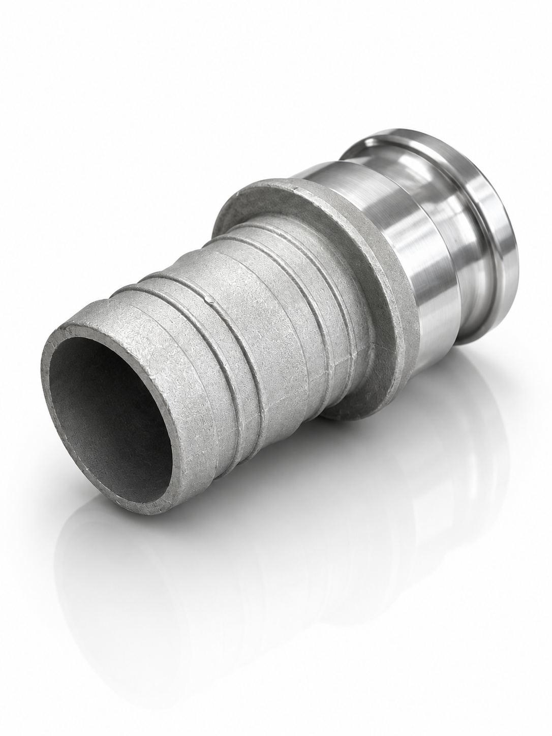 Conector Camlock Tipo E G200-E-AL macho de 2" x espiga para manguera de 2"