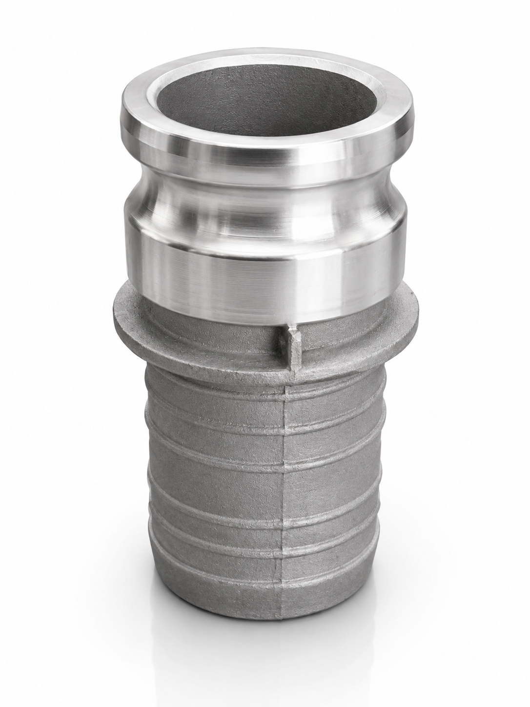 Conector Camlock Tipo E G200-E-AL macho de 2" x espiga para manguera de 2"