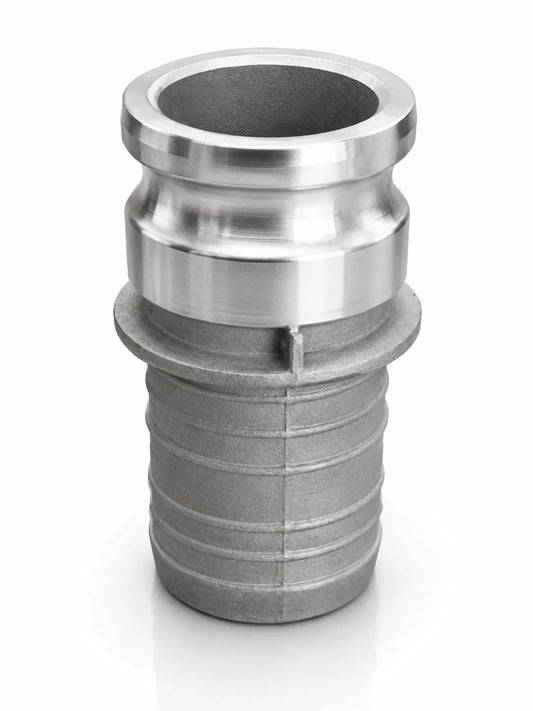 Conector Camlock Tipo E G125-E-AL macho de 1-1/4" x espiga para manguera de 1-1/4" RLC