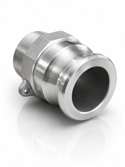 Conector Camlock Tipo F G400-F-AL macho de 4" x rosca macho NPT de 4"