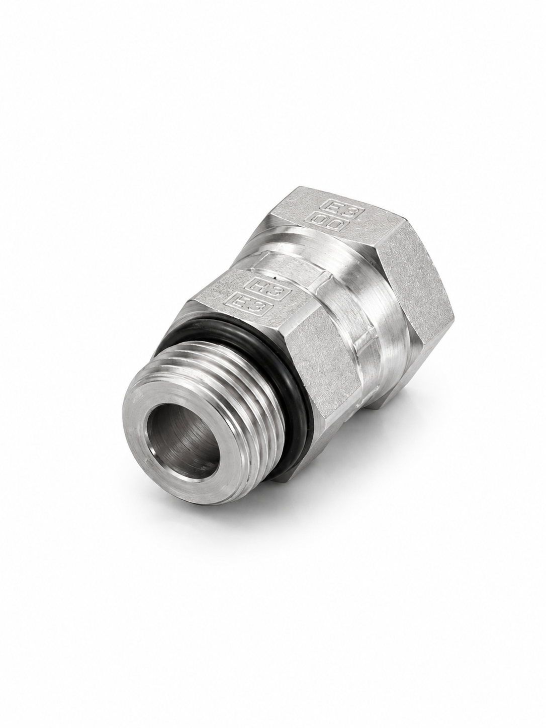 Adaptador Recto ORB O-Ring Macho 1/2" a NPSM 3/8" Hidraulico