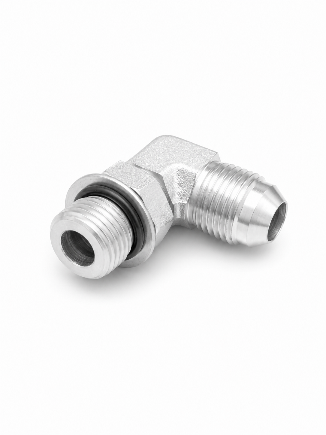 Adaptador Codo 90° JIC 37° Macho 3/4" x O-Ring Macho 1" Hidraulico