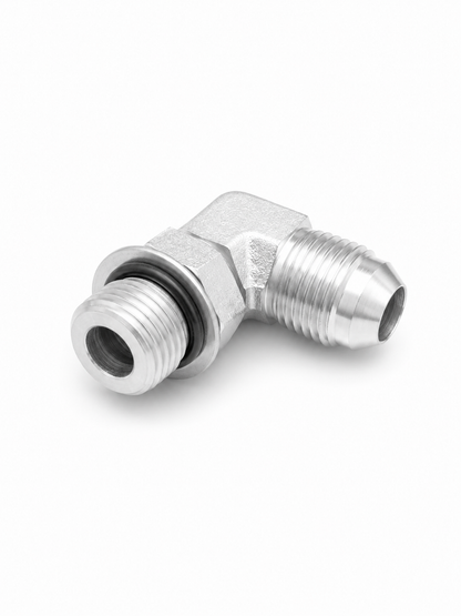 Adaptador Codo 90° JIC 37° Macho 3/4" x O-Ring Macho 1" Hidraulico