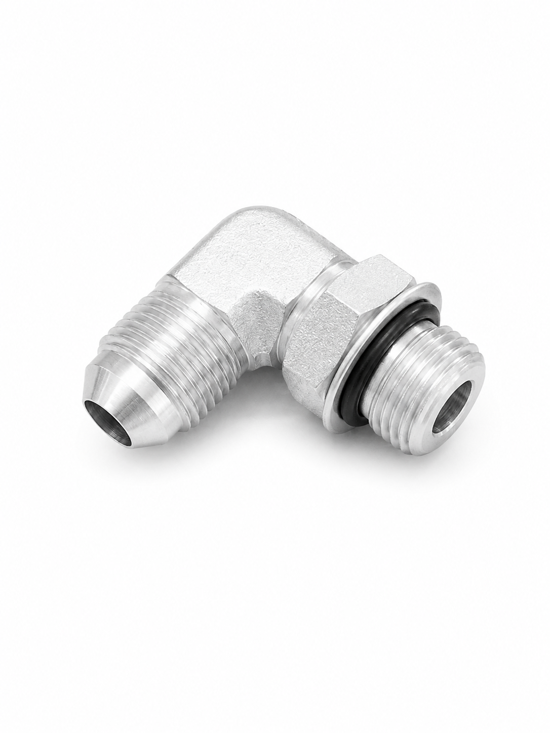 Adaptador Codo 90° JIC 37° Macho 3/4" x O-Ring Macho 1" Hidraulico