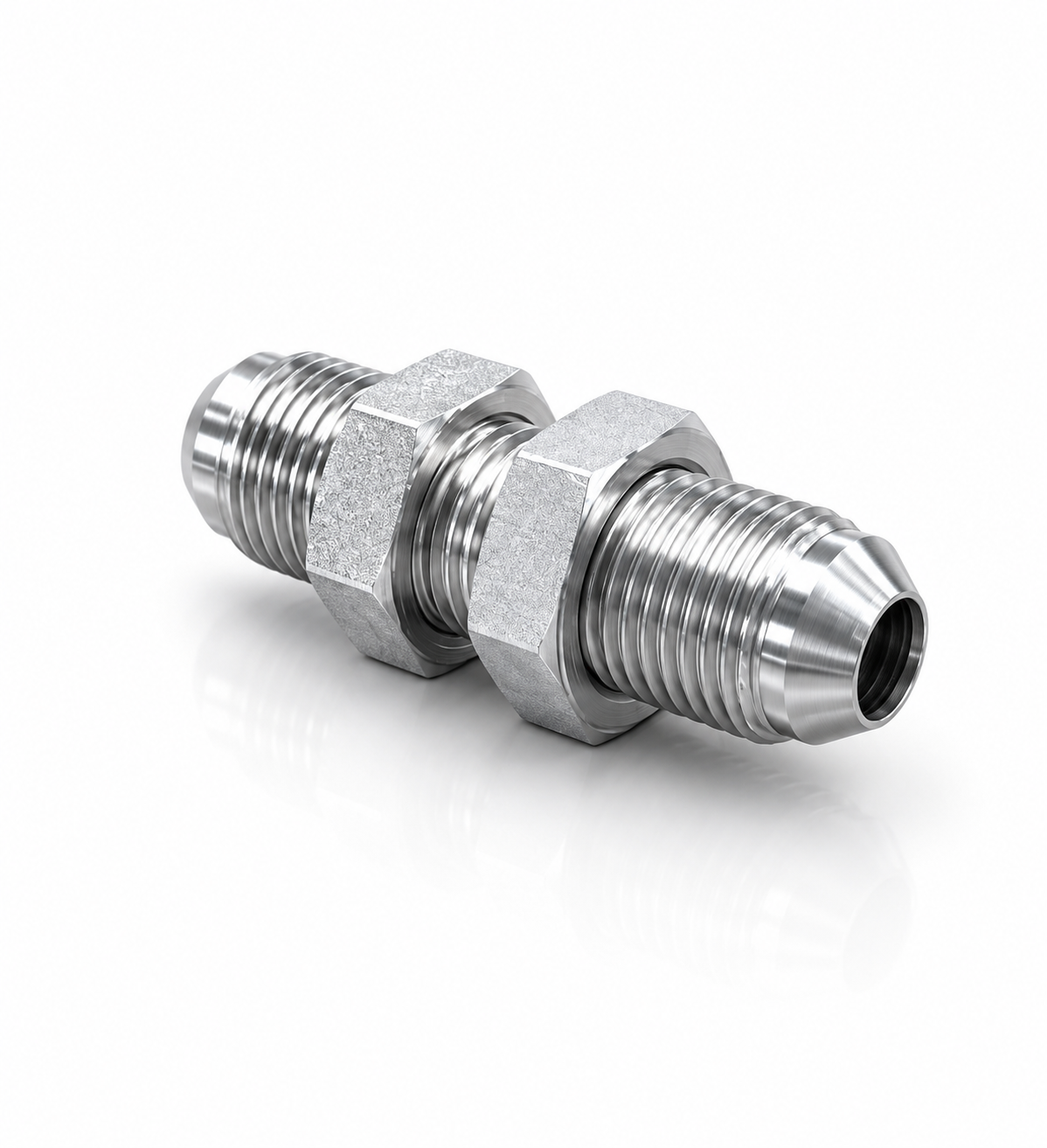 Adaptador Pasamuros JIC 37° Macho 5/8" x 5/8" Bulkhead Hidraulico
