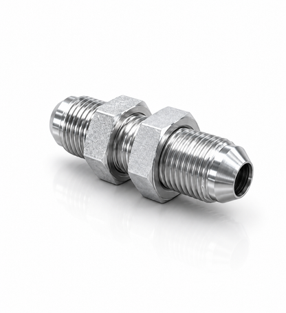 Adaptador Pasamuros JIC 37° Macho 5/8" x 5/8" Bulkhead Hidraulico
