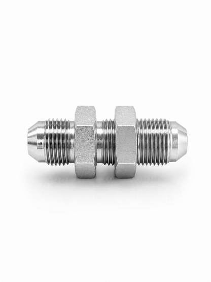 Adaptador Pasamuros JIC 37° Macho 5/8" x 5/8" Bulkhead Hidraulico