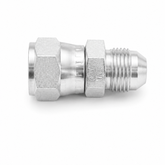 Adaptador recto Macho JIC 37° 3/8" x Hembra JIC 3/8" Hidraulico
